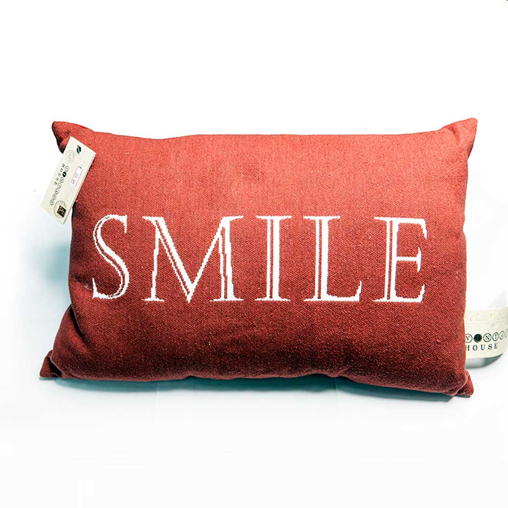 Park B. Smith Vintage House Pillow, Smile Pattern Cinnabar