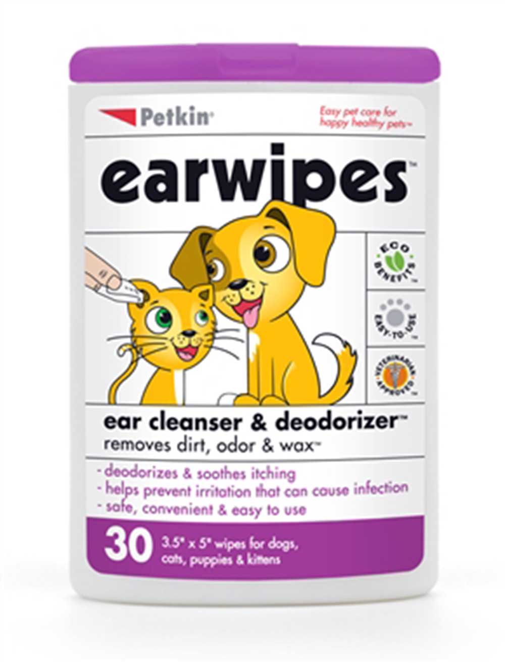 Petkin Earwipes For Dogs & Cats