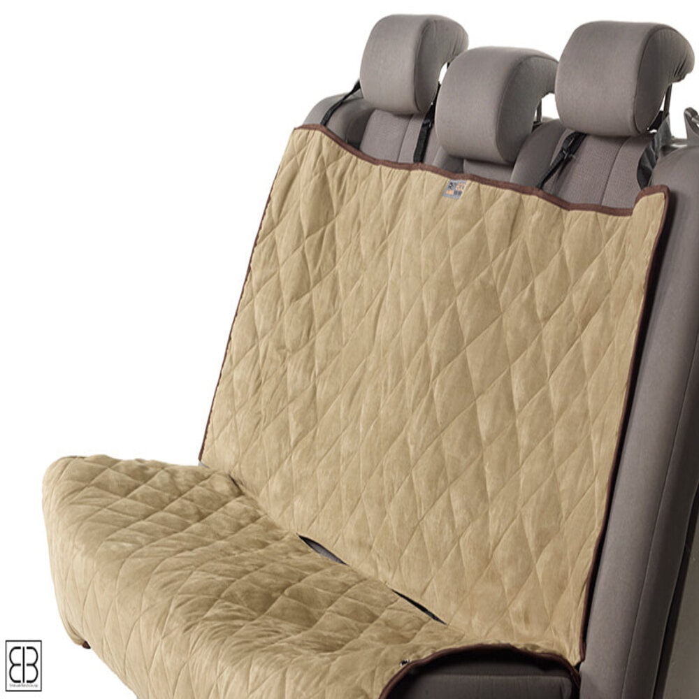 Petego Animal Basics Velvet Seat Cover - Rear (Stone Espresso)