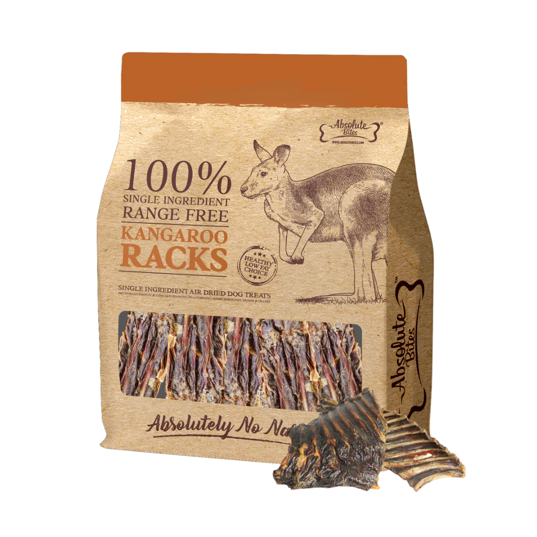 Absolute Bites A-Dried Treats for Dogs-Kangaroo Ribs 250g