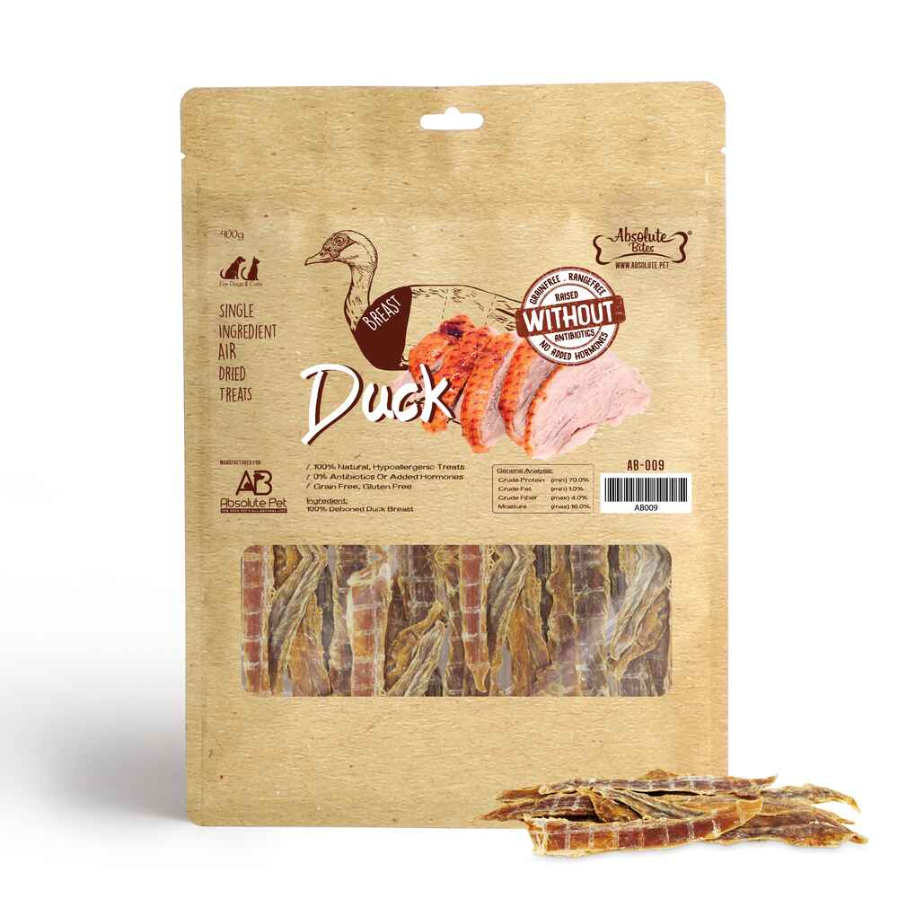 Absolute Bites A-Dried Duck Breast 400g