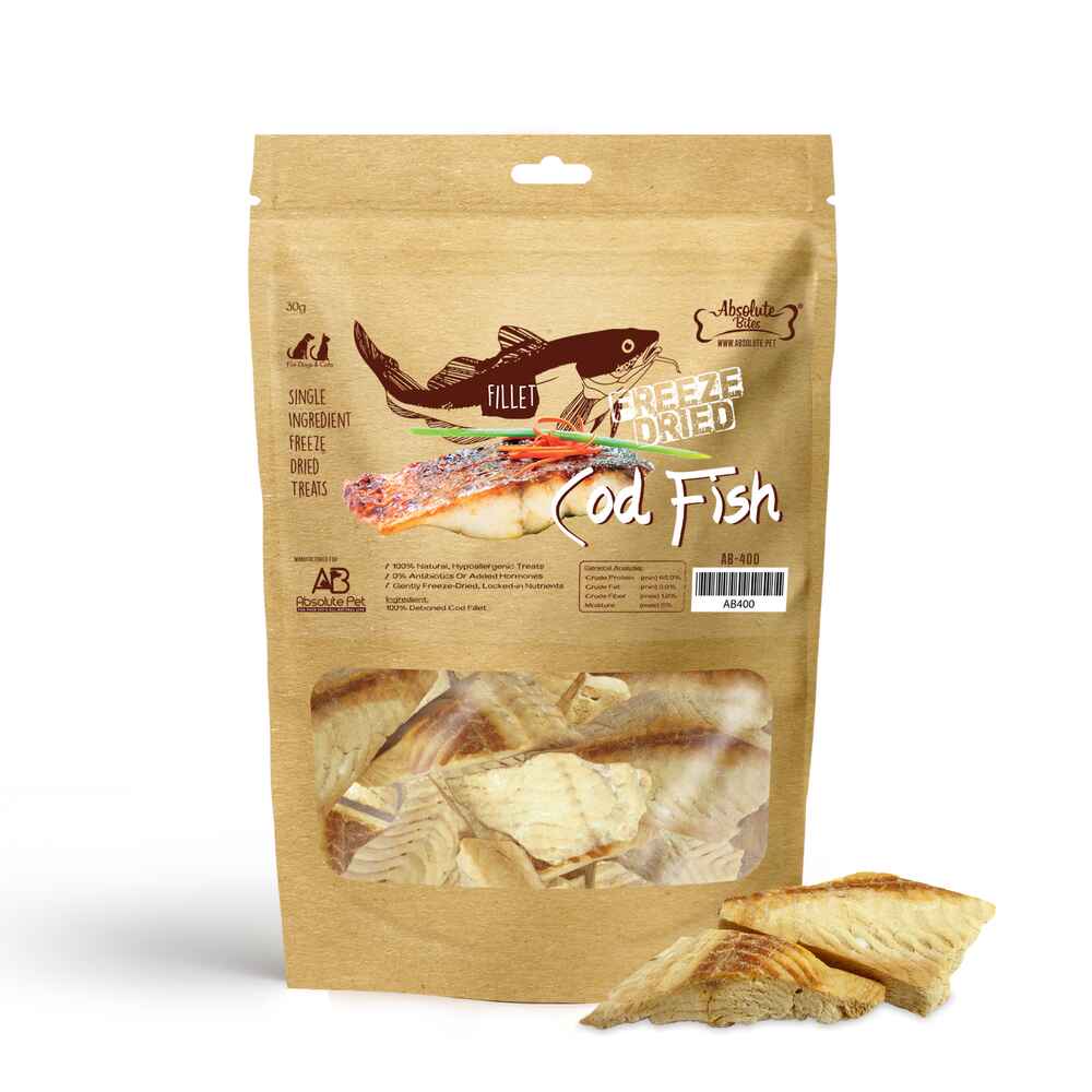 Absolute Bites F-Dried Cod Fish 30g