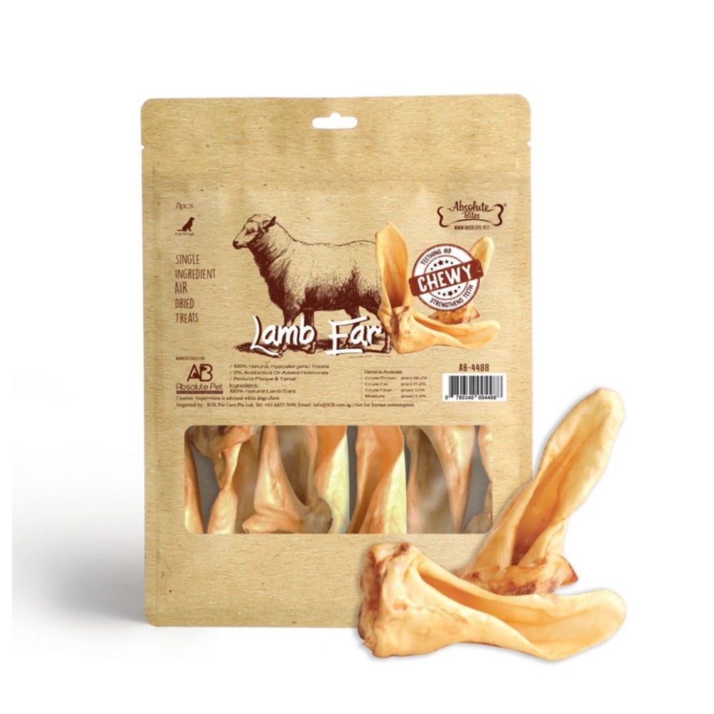 Absolute Bites Lamb Ears 8pcs