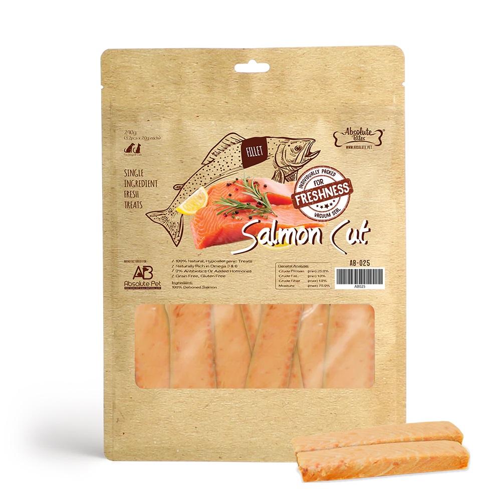 Absolute Bites Salmon Cut 240g