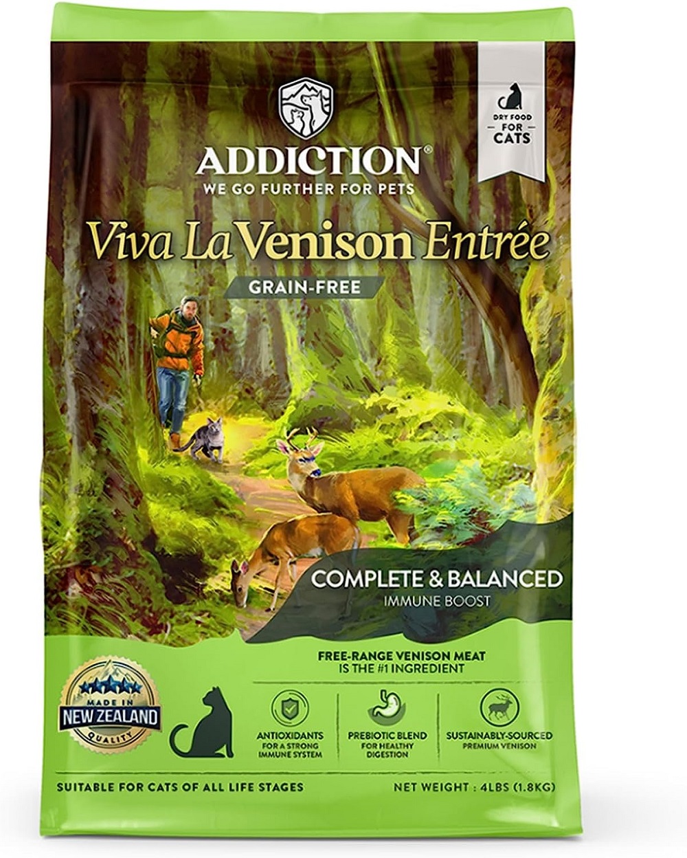 Addiction Viva La Venison Grain-Free Dry Cat Food 4 lb (1.8 kg)