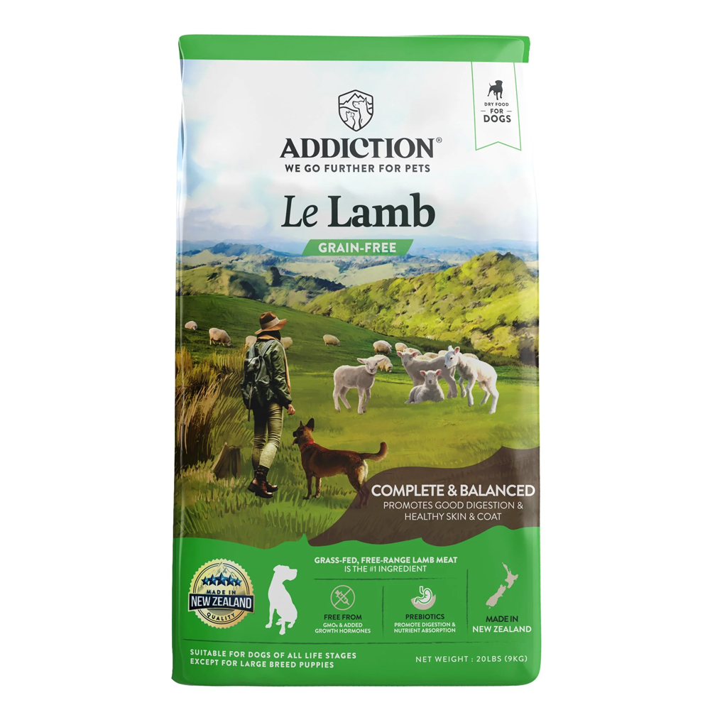 Addiction Le Lamb Grain Free Dry Dog Food - 20 lb (9 kg)