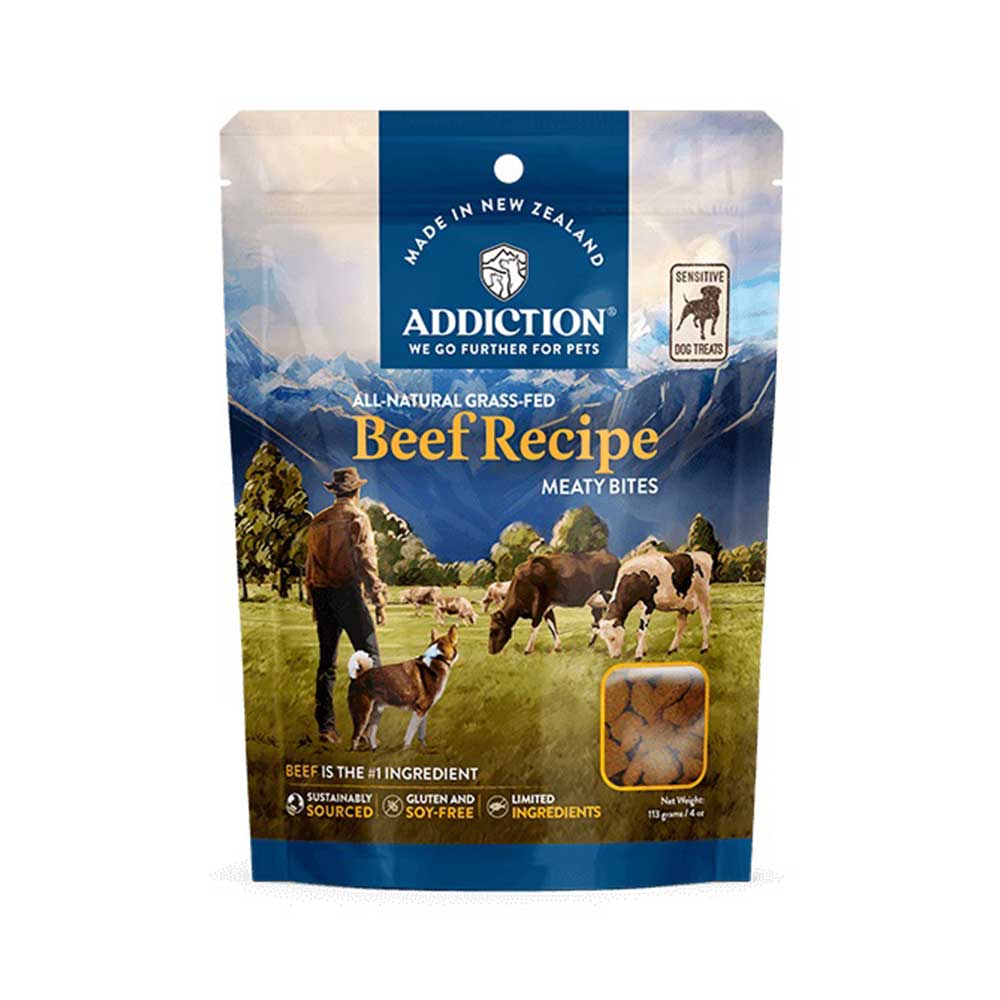 Addiction Meaty Bites Beef Dog Treats