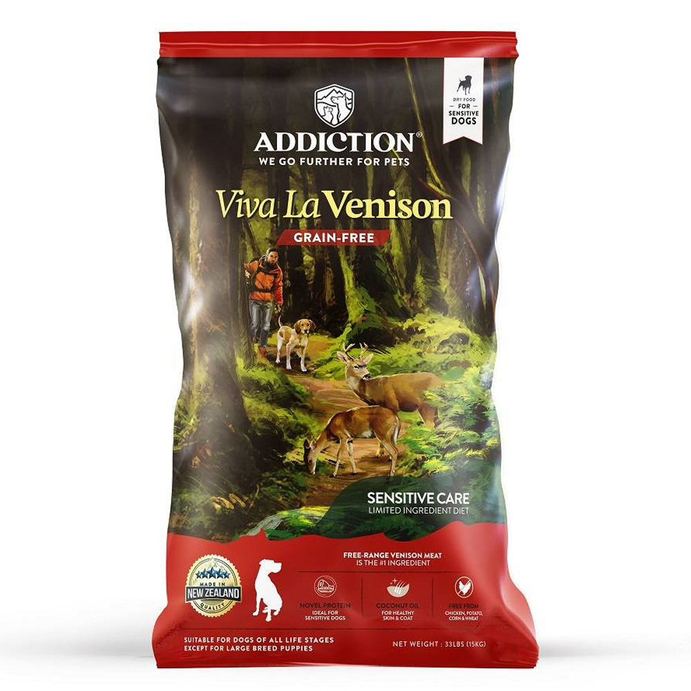 Addiction Viva La Venison Grain Free Dry Dog Food - 33 lb (15 kg)