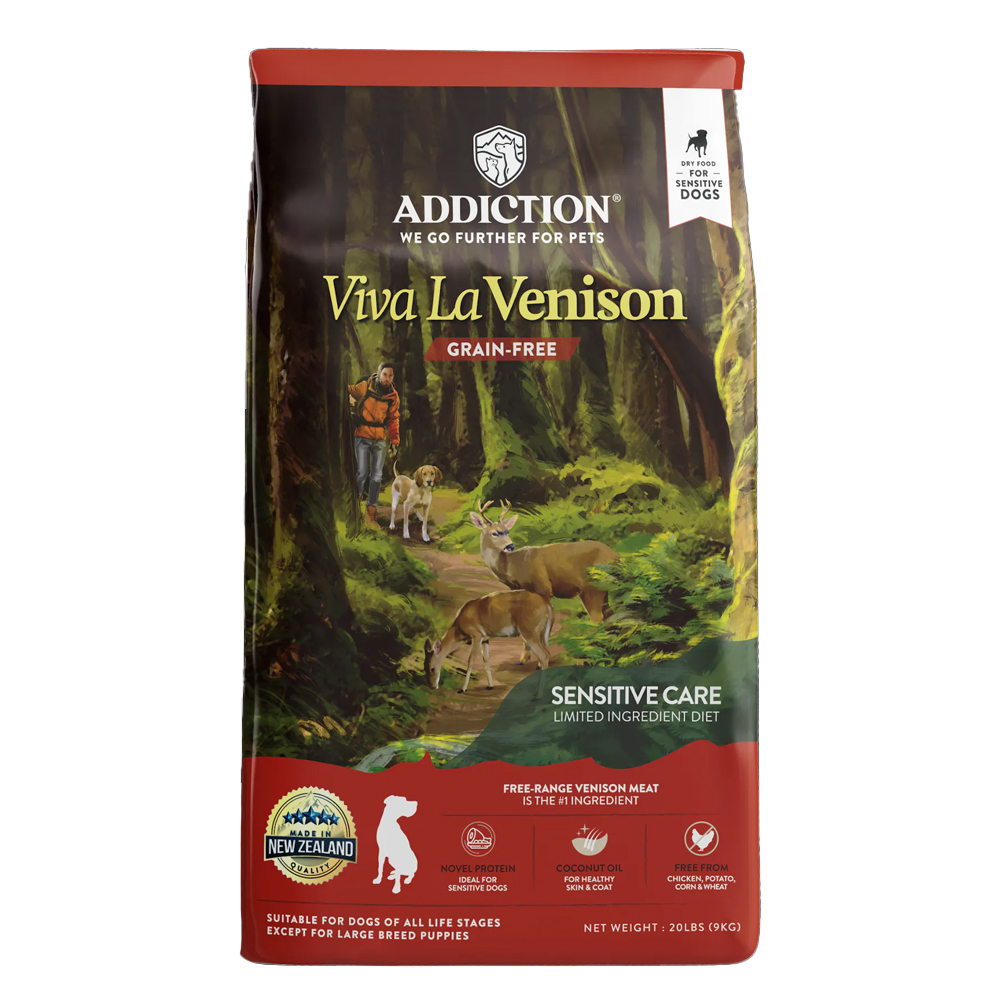 Addiction Viva La Venison Grain Free Dry Dog Food - 20 lb (9 kg)