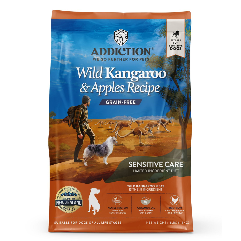 Addiction Wild Kangaroo & Apples Grain-Free Dry Dog Food 4 lb (1.8 kg)