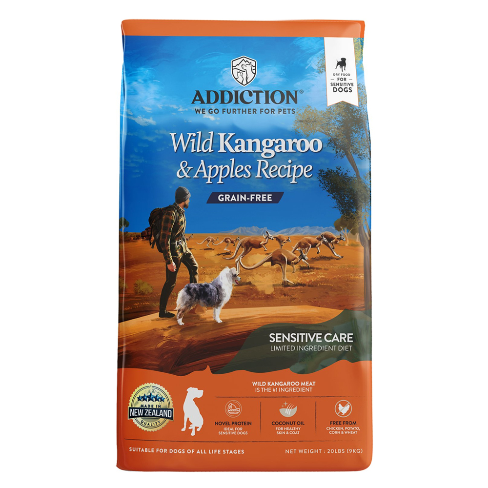 Addiction Wild Kangaroo & Apples Grain-Free Dry Dog Food - 20 lb (9 kg)