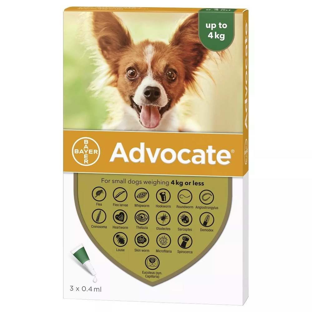 Advocate Small Dogs under 4kg 3 Pack