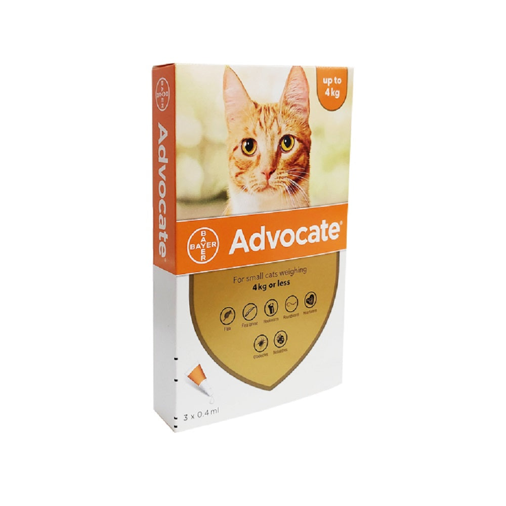 Advocate For Small Cats under 4Kg (8.8lbs), 3 Pack