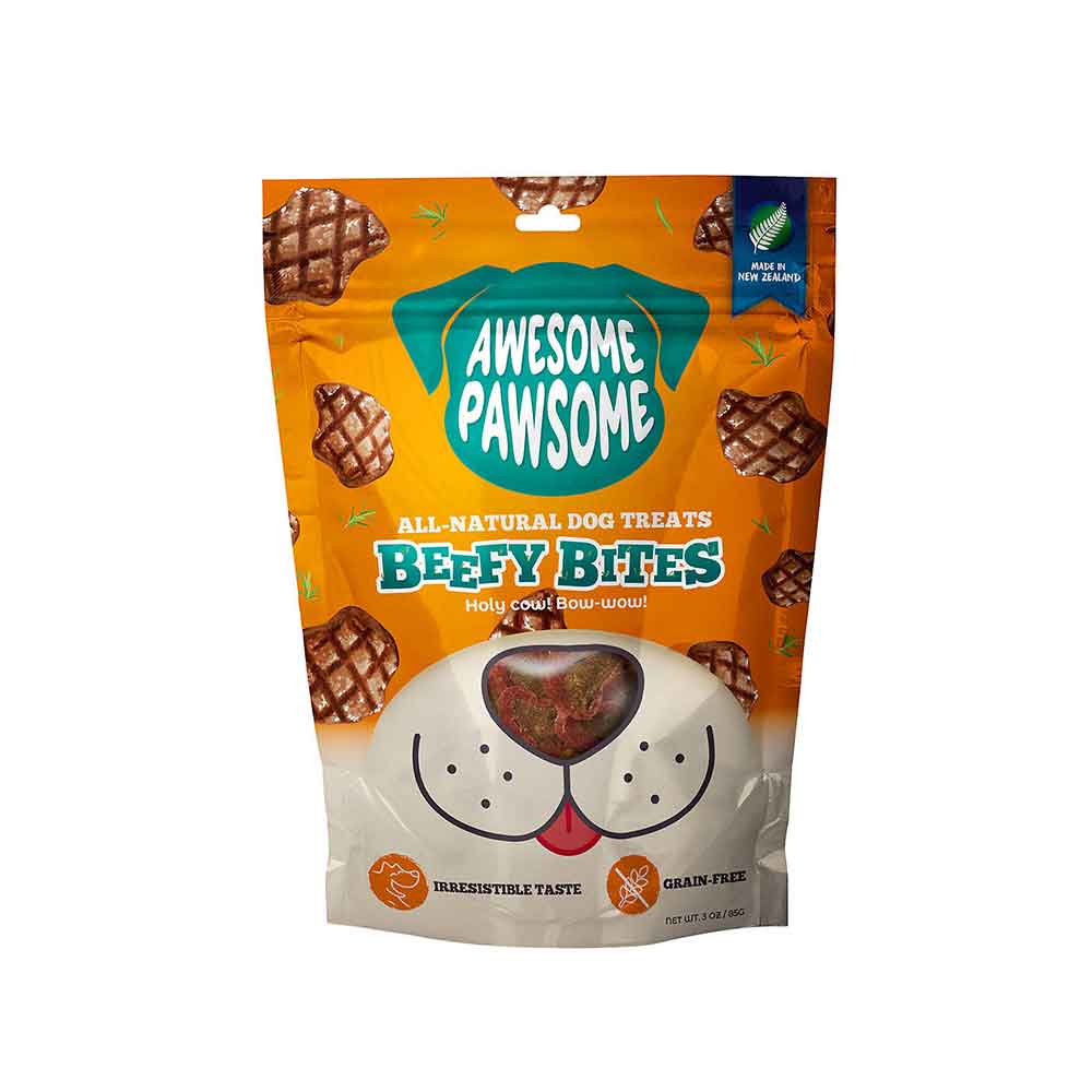 Awesome Pawsome All Natural Dog Treats, Beefy Bites