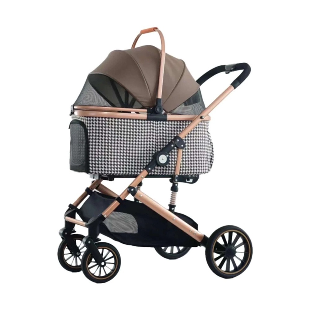 BNDC Pet Stroller For Dogs And Cats 303L Coffee