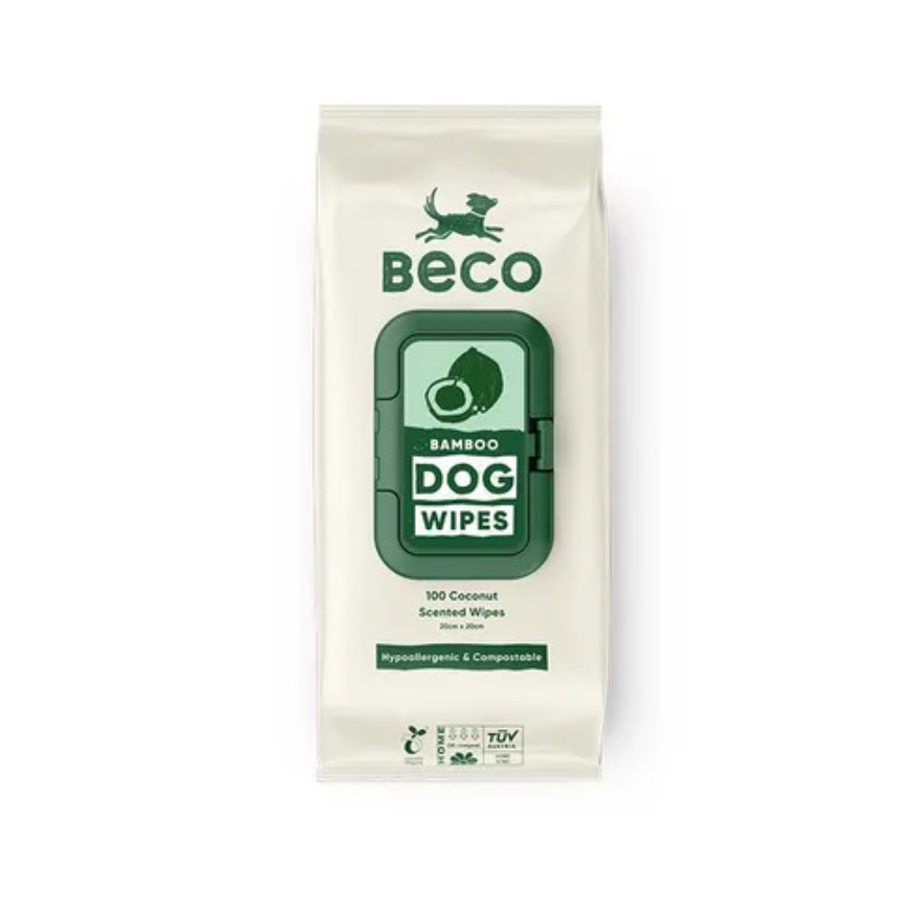 Beco Bamboo Dog Wipes Coconut Scented 80 Pack