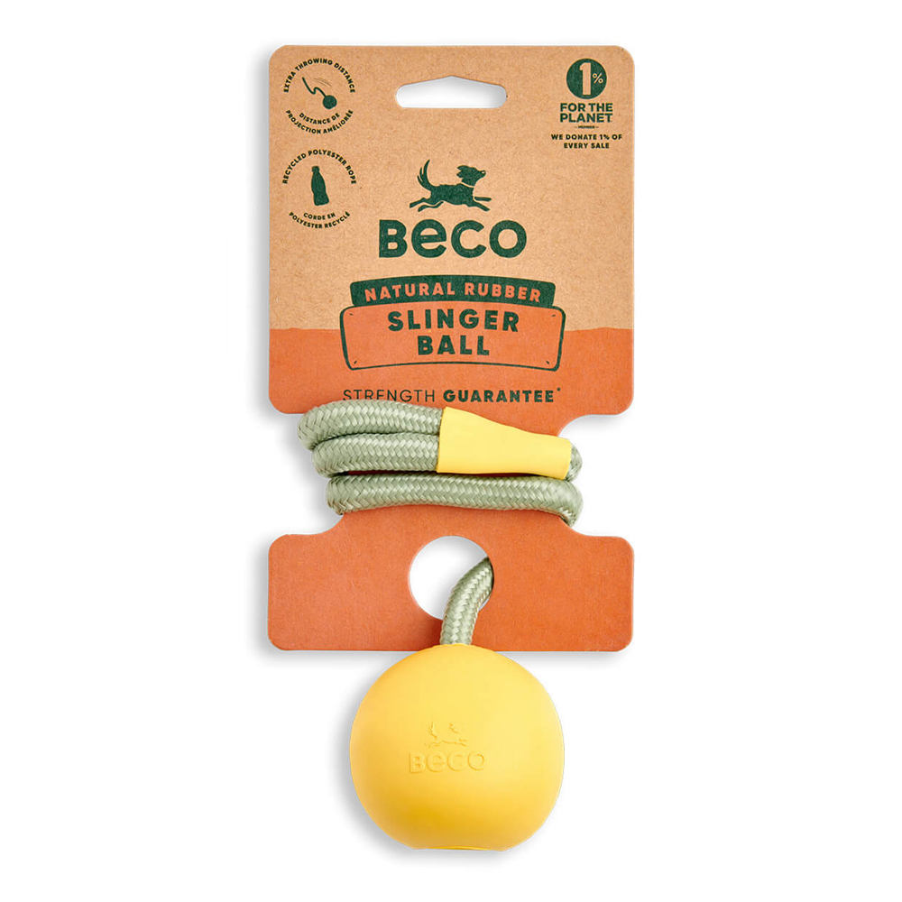 Beco Slinger Ball Natural Rubber Dog Toy