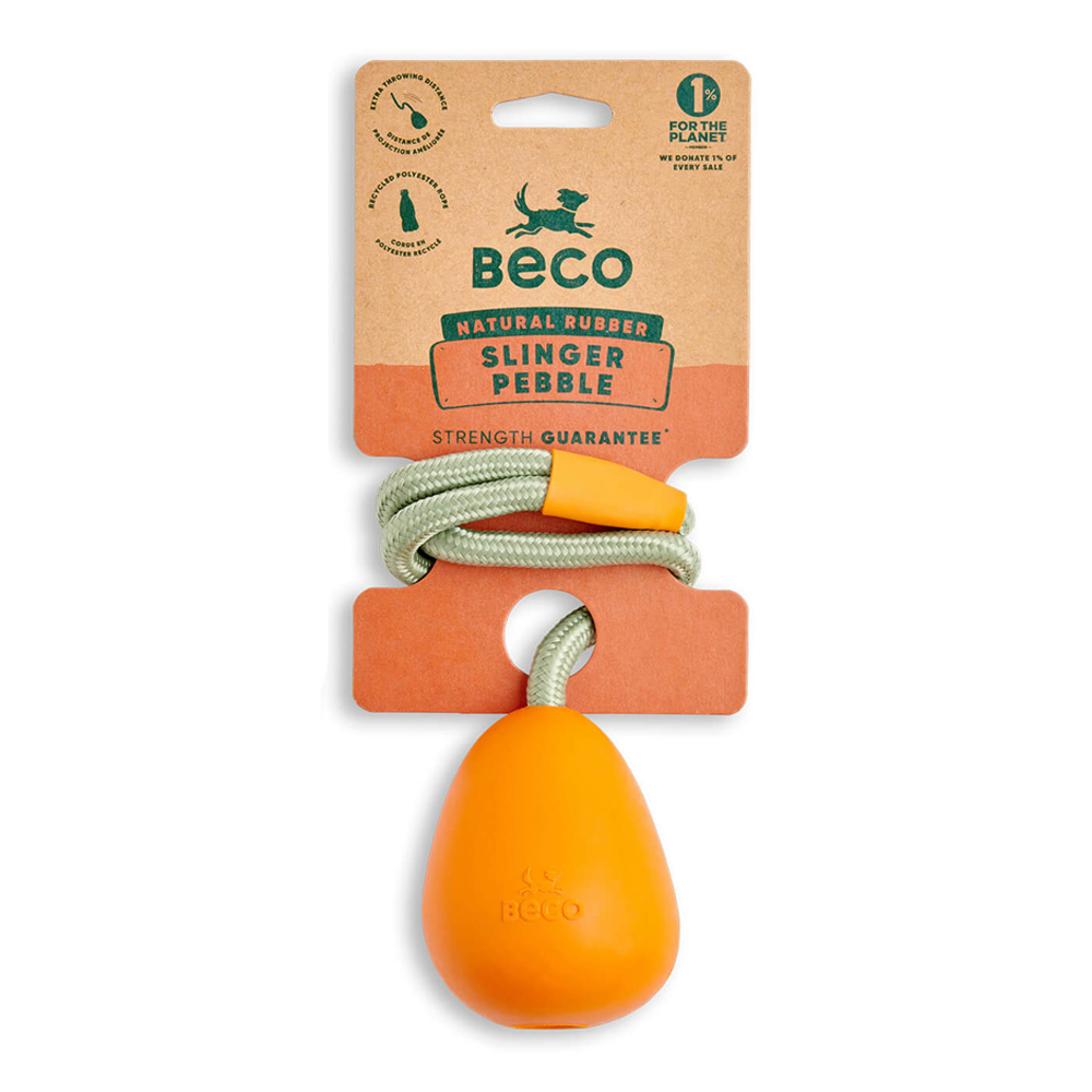 Beco Slinger Pebble Natural Rubber Dog Toy