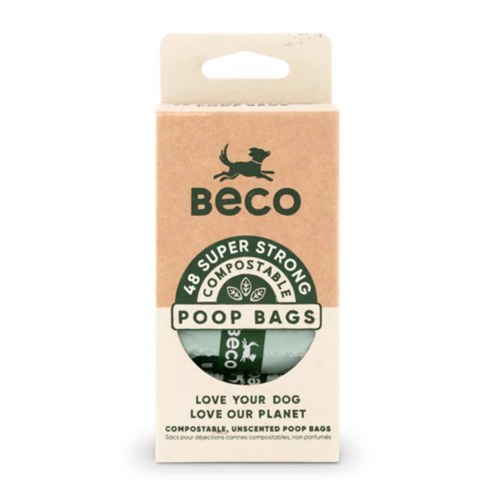 Beco Unscented Compostable Poop Bags Green 48 Pack