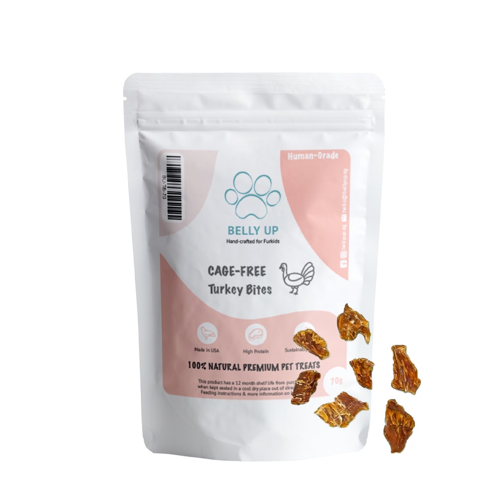 BellyUp Cage-Free Turkey Bites Dog Treat