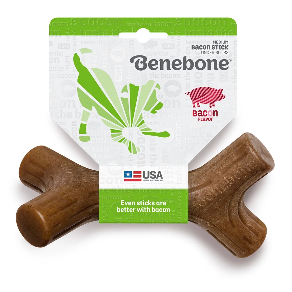 Benebone Bacon Stick Dog Toy M