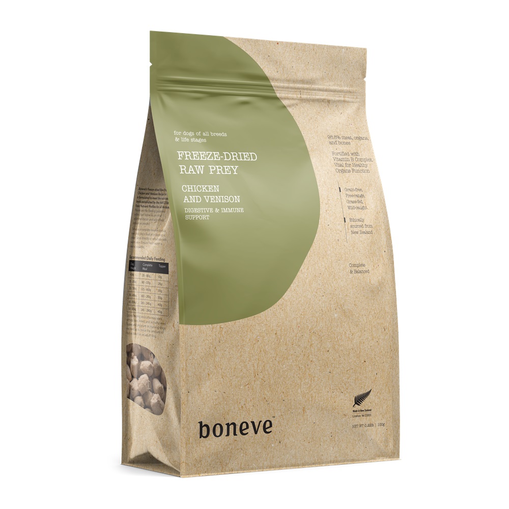 Boneve Freeze Dried Raw Prey Chicken and Venison