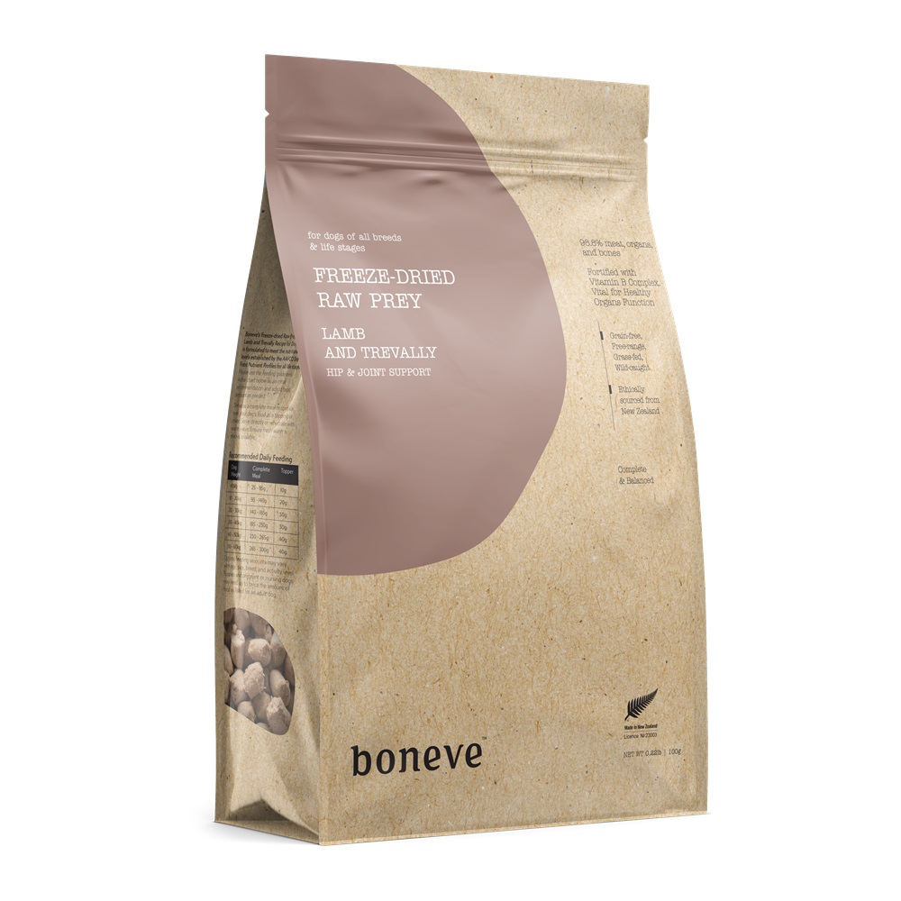 Boneve Freeze Dried Raw Lamb and Trevally for Dogs 100g