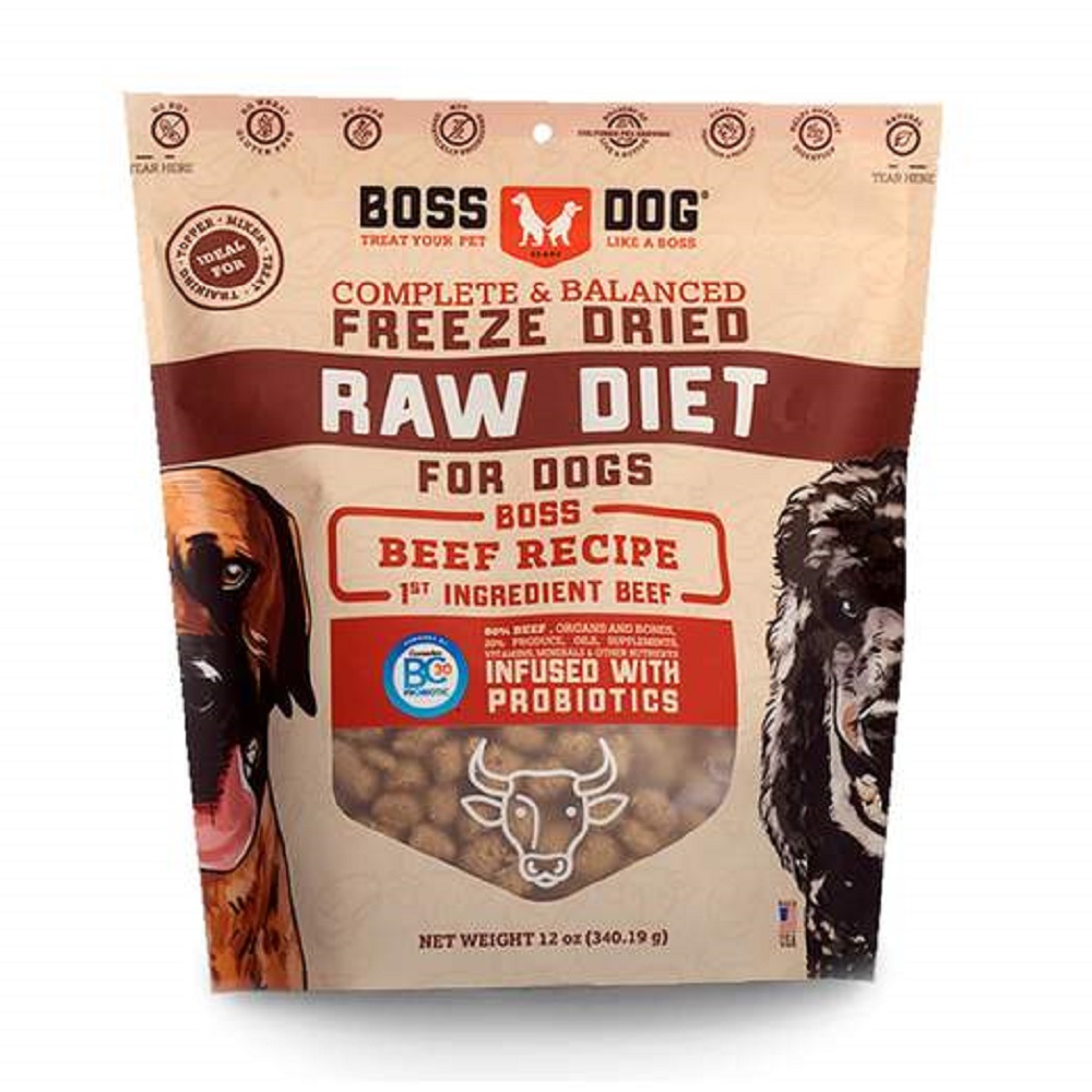 Boss Dog Freeze Dried Beef Recipe 12 oz (340.19g)