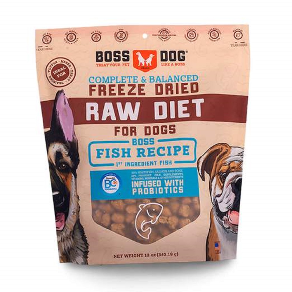 Boss Dog Freeze Dried Fish Recipe 12 oz (340.19g)