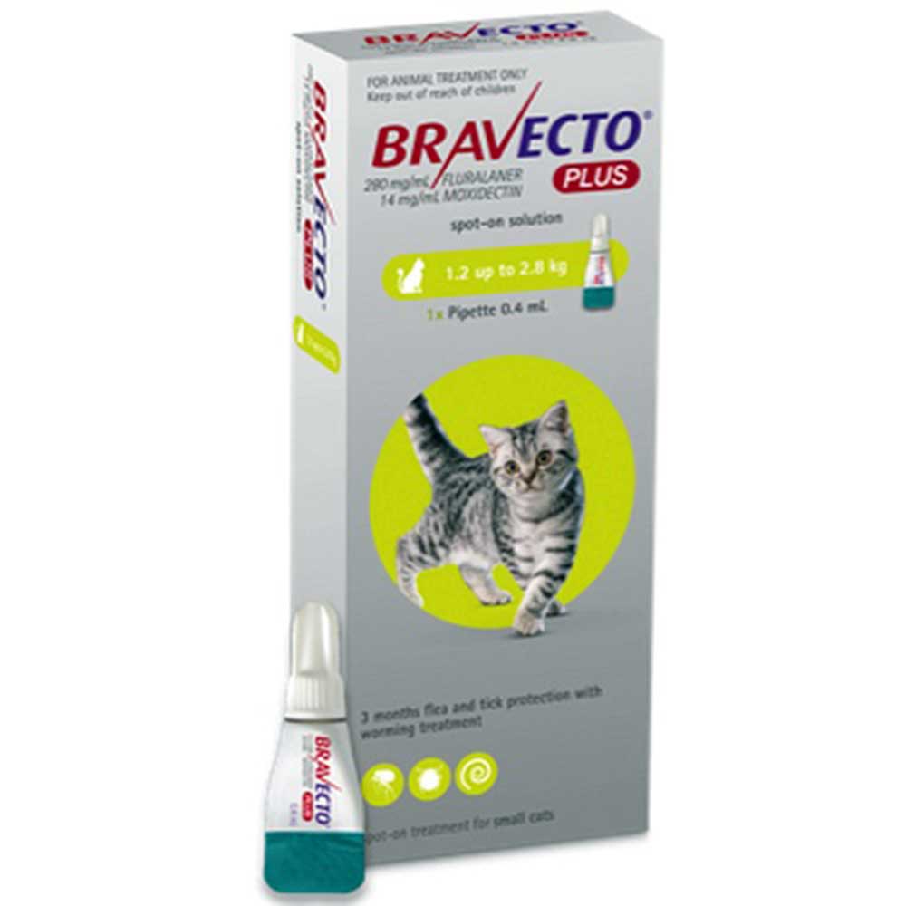 Bravecto Plus 0.4 ml For Small Cats 1.2 - 2.8 kg