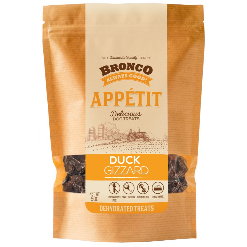 Bronco Duck Gizzard Appetit Dog Treat90g