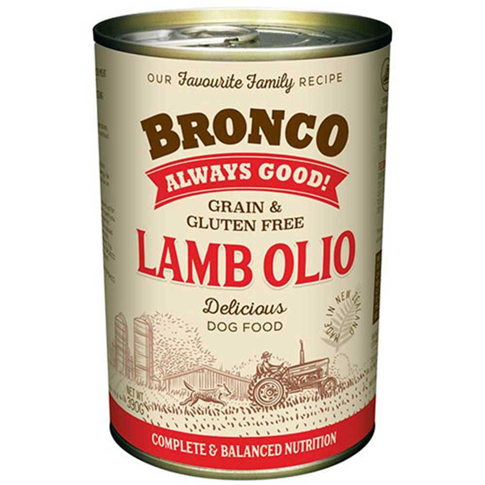 Bronco Lamb Olio Grain And Gluten Free Canned Dog Food 390g