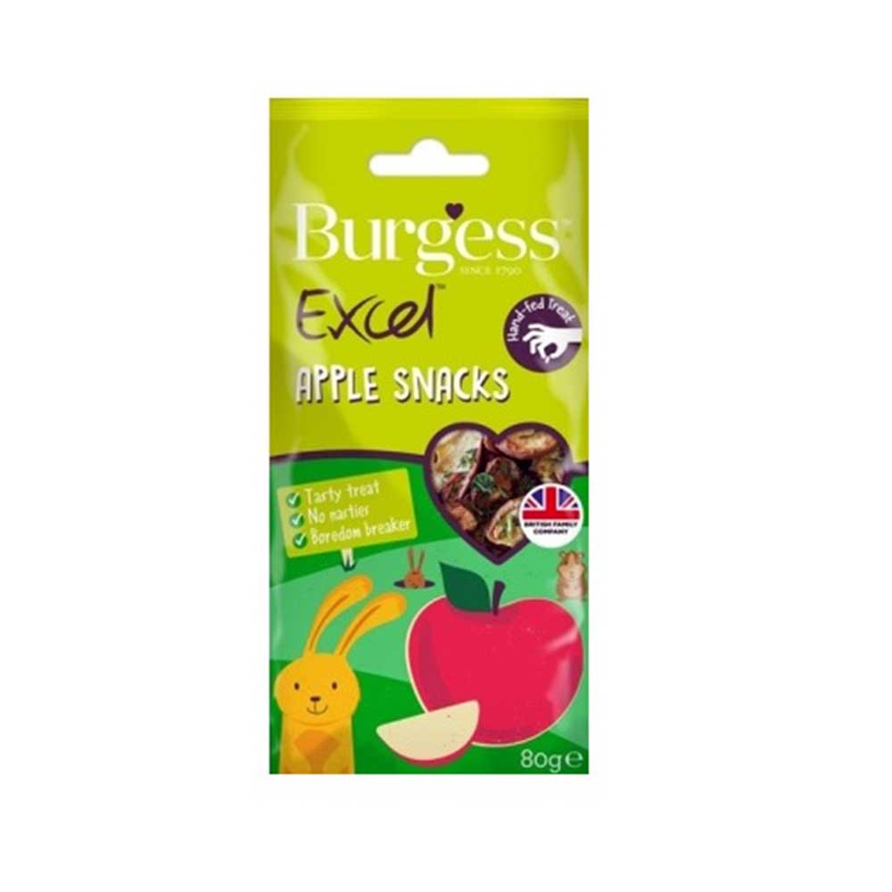 Burgess Excel Apple Snacks - Treats For Rabbits & Guinea Pigs