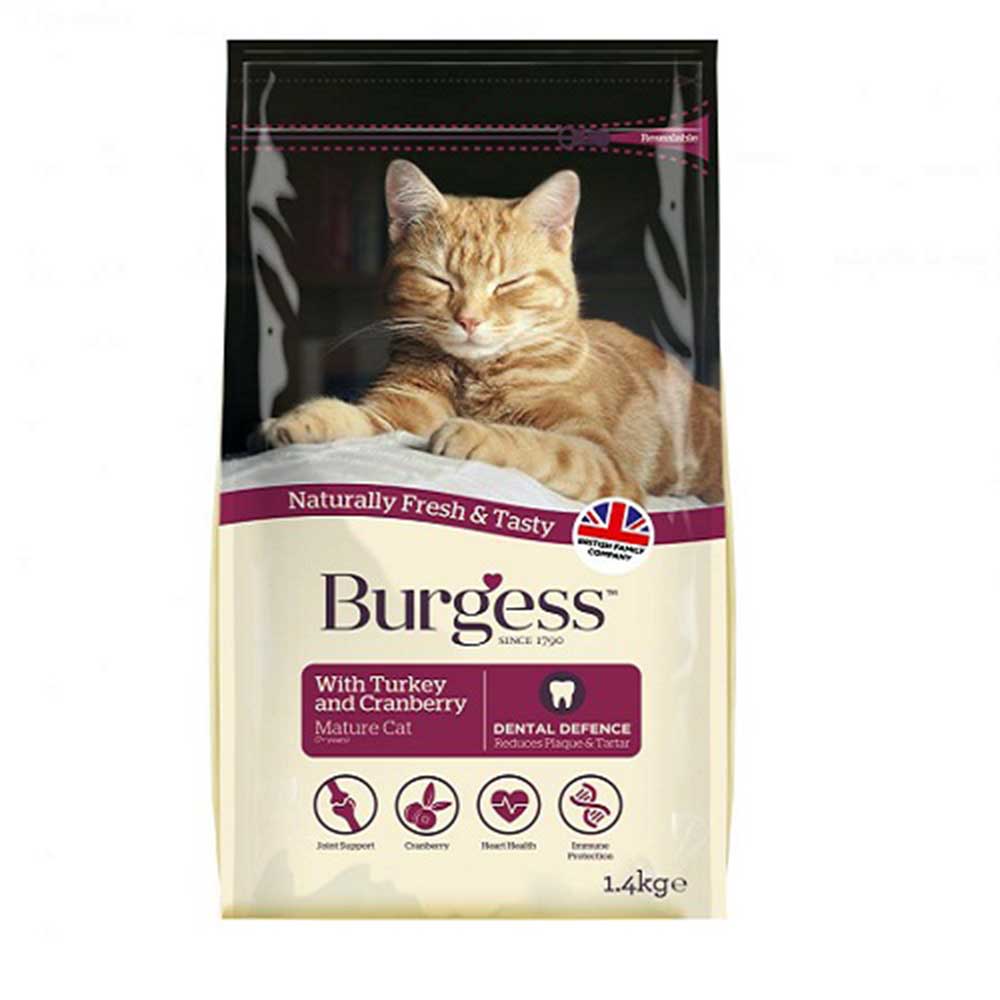 Burgess Mature Cat Turkey Cranberry