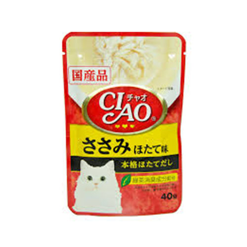 CIAO Chicken Fillet Scallop Flavour Creamy Soup Pouch For Cats, 40 gms