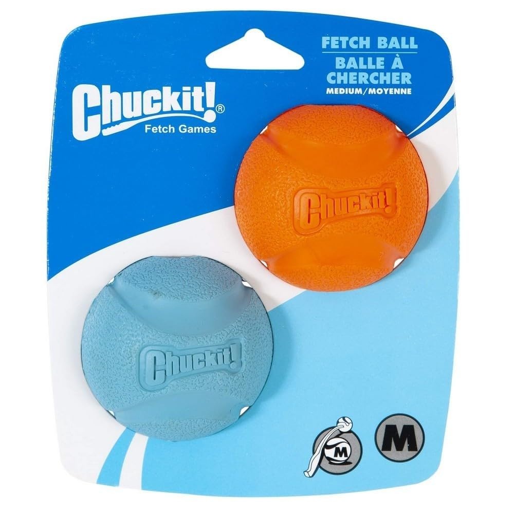 Chuckit! Fetch Ball Dog Toy, Medium 2.5" (6Cm) Diameter - 2Pack