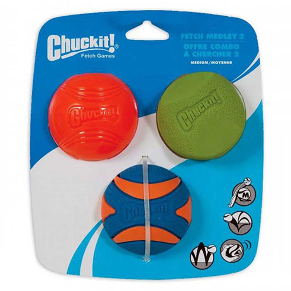 Chuckit! Fetch Medley Ball For Dogs (Pack of 3)