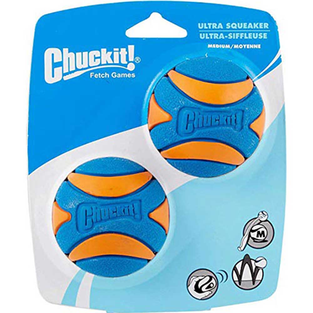 Chuckit! Ultra Squeaker Fetch Toys For Dog, Medium ( Pack Of 2 )