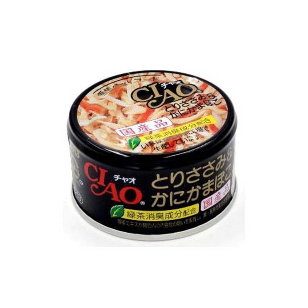 Ciao Chicken Fillet And Crab Stick in Jelly Canned Food For Cats, 85 gm