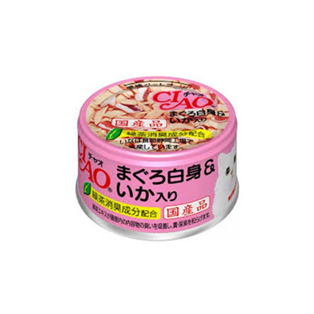 Ciao White Meat Tuna with Cuttlefish in Jelly Canned Food For Cats, 85 gm