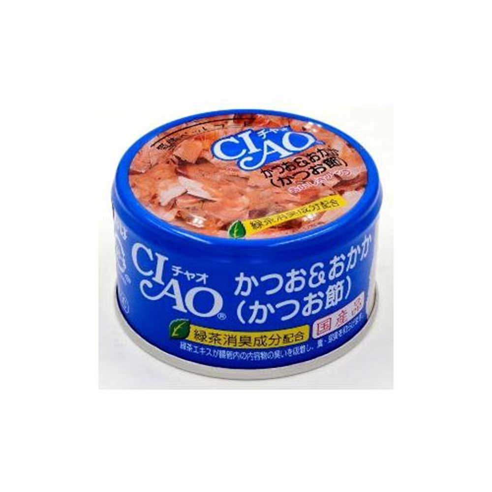 Ciao White Meat Tuna with Dried Bonito in Jelly Canned Food For Cats, 85 gm