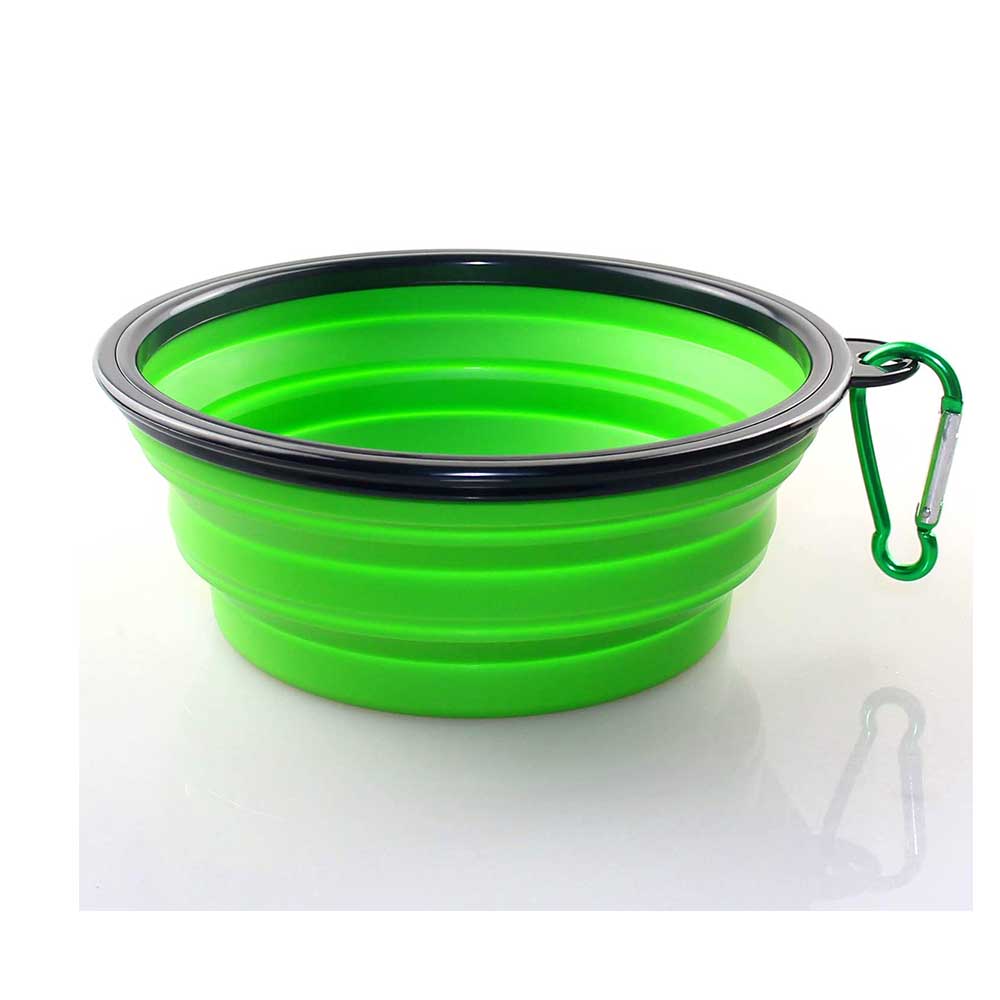 Collapsible Portable Water Bowl - Green