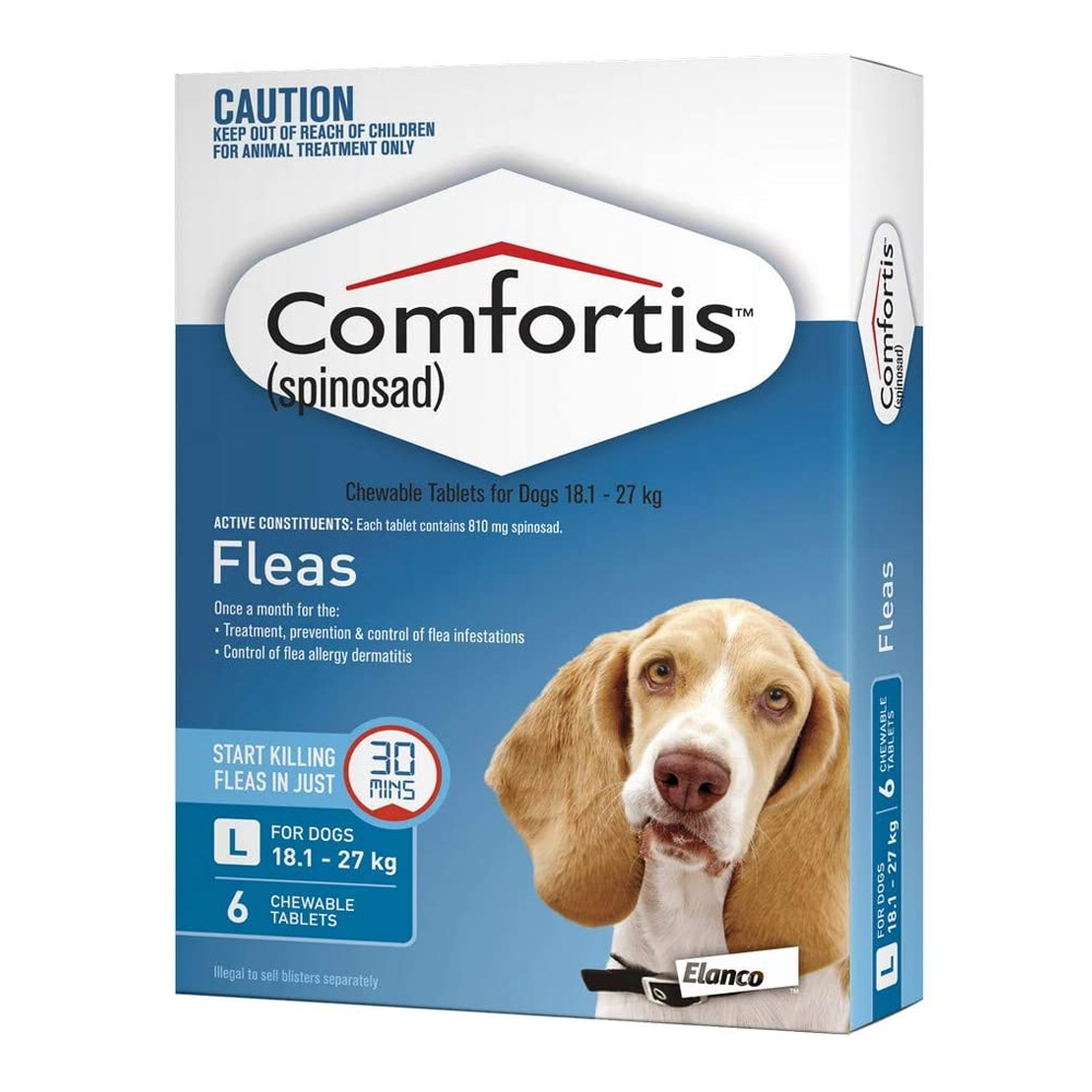 Comfortis For Dogs Blue 18 - 27Kg 6pk