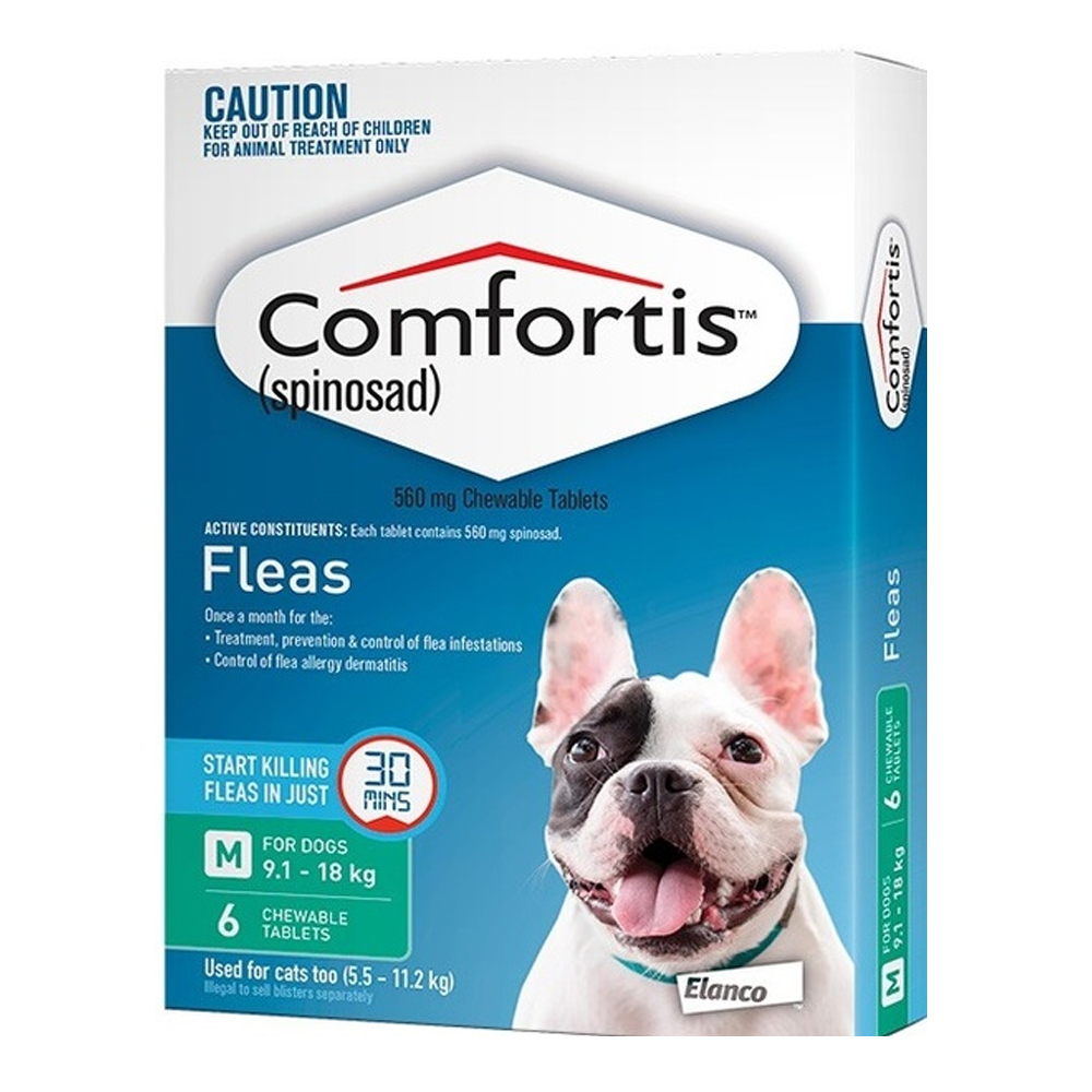 Comfortis (Green) For Dogs 9.1-18kg (20-40lbs)