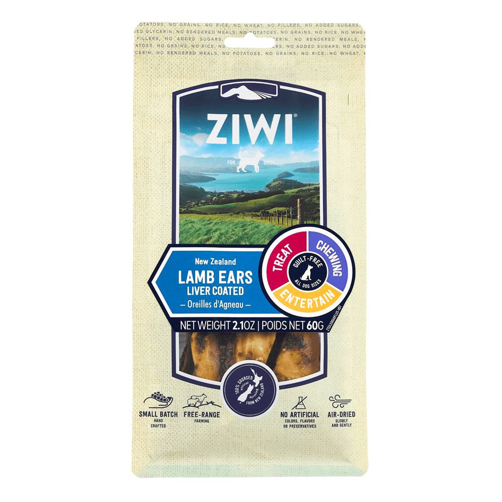 ZiwiPeak Lamb Ears Liver Coated Oral Health Chews For Dogs