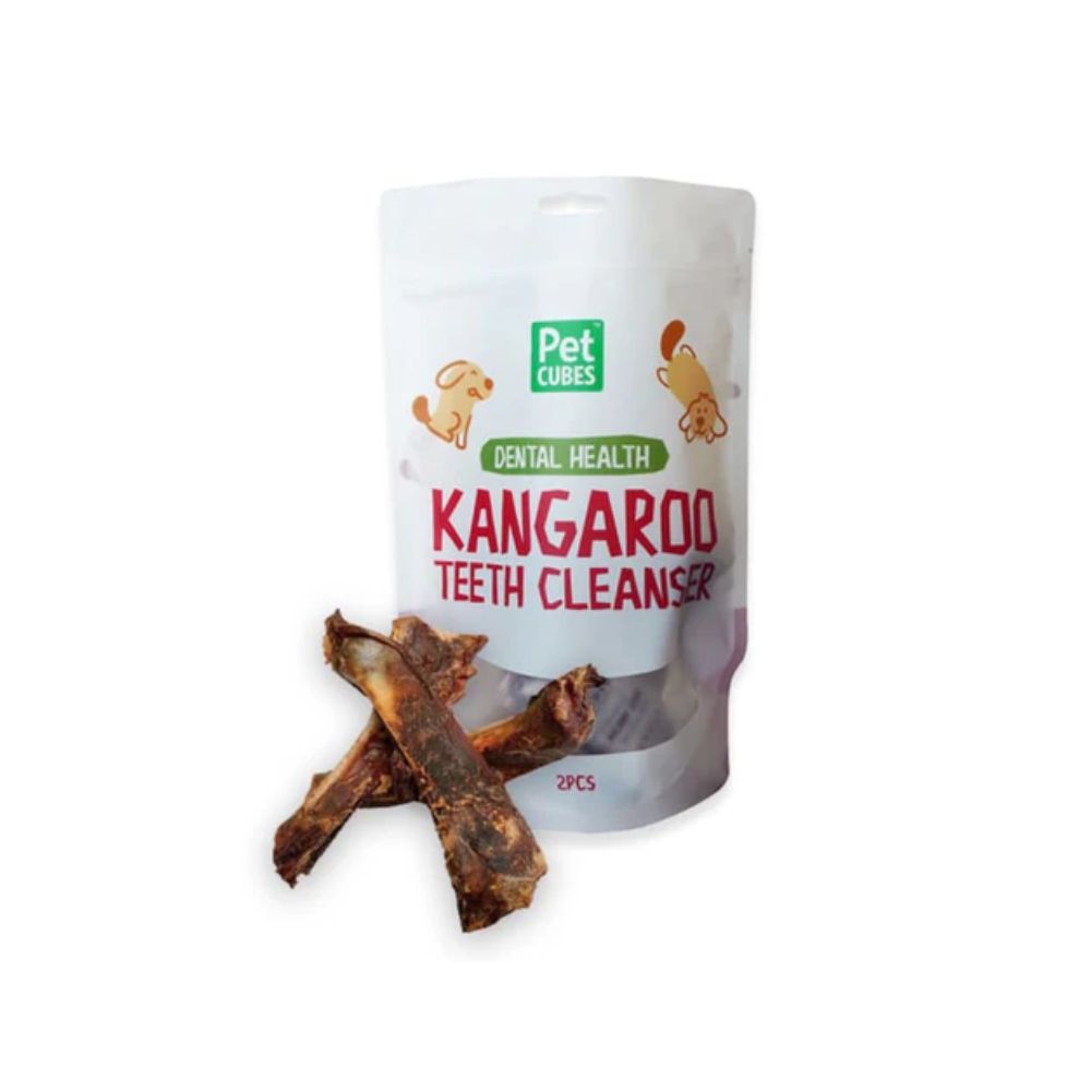 PetCubes Kangaroo Teeth Cleanser Dog Treats 100g