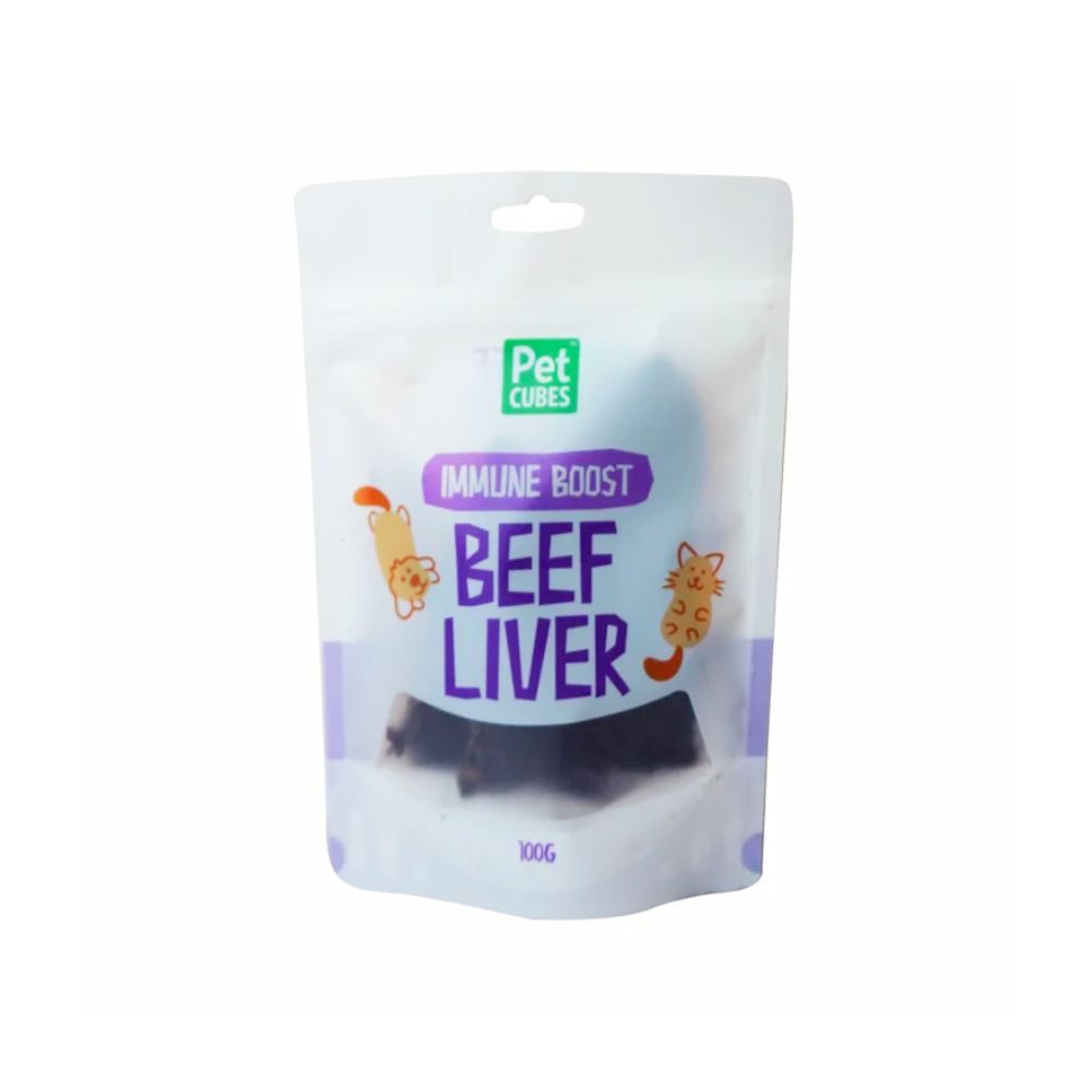 PetCubes Beef Liver Dog Treats 100g