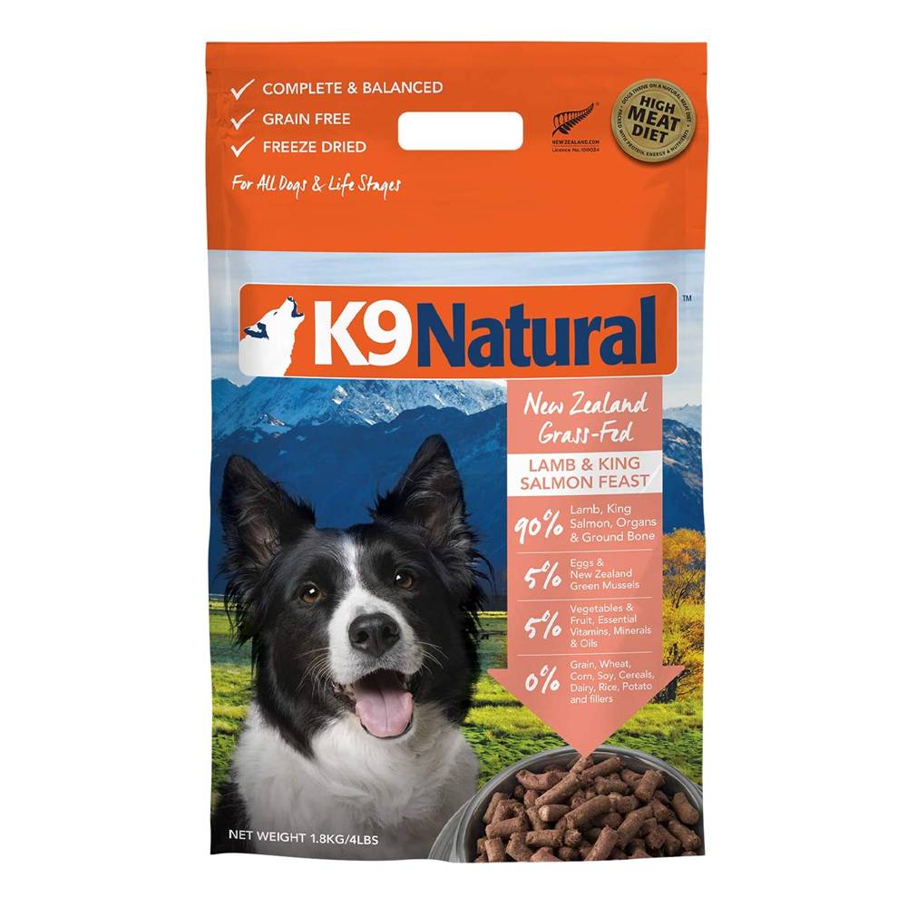 K9 Natural Freeze Dried Lamb & King Salmon Feast Dog Food 1.8 kg (4 lbs)