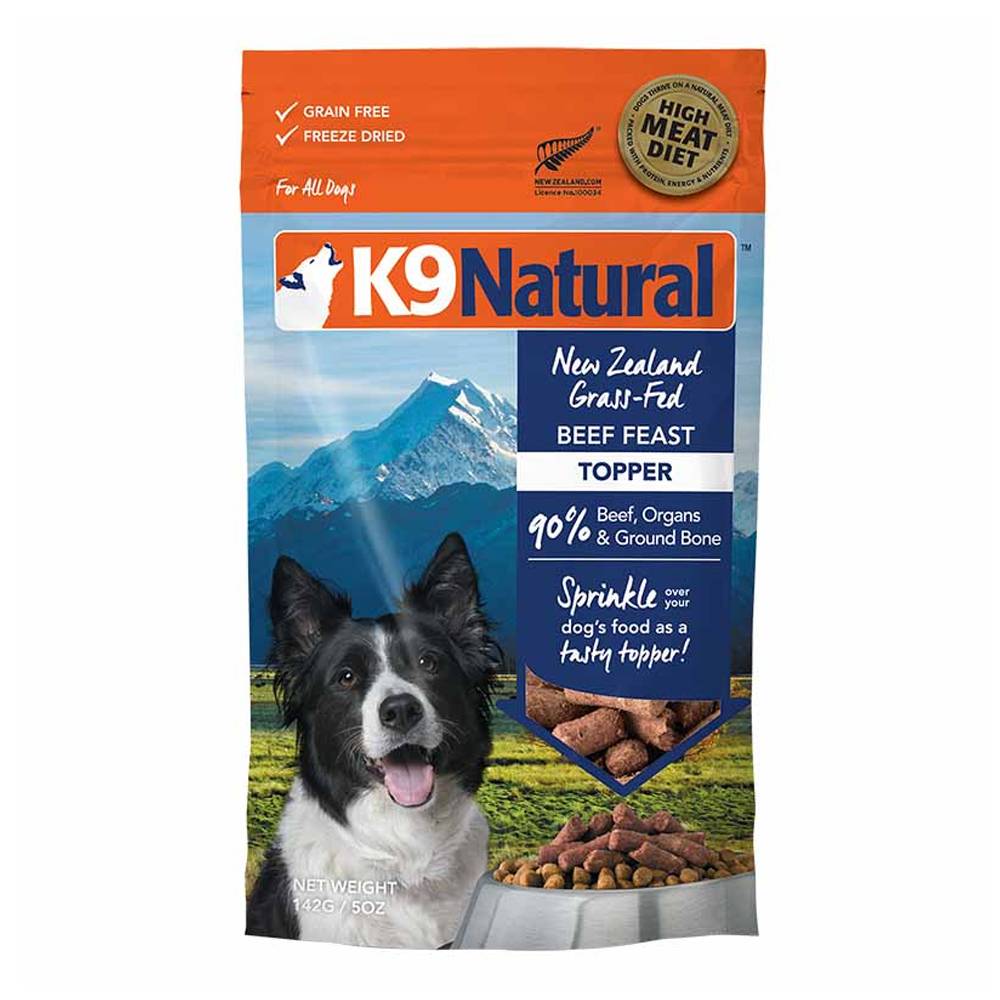 K9 Natural Freeze Dried Beef Feast Topper For Dogs