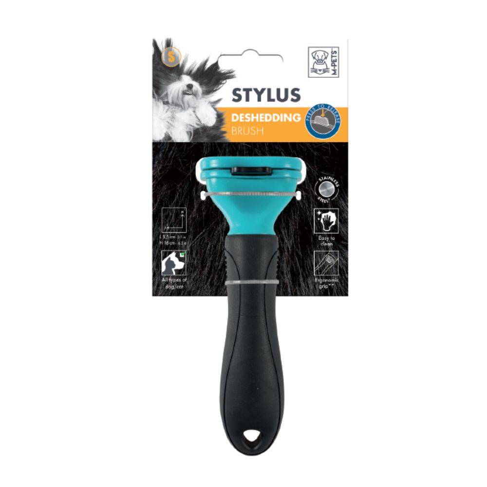 MPets Stylus Deshedding Brush Blue